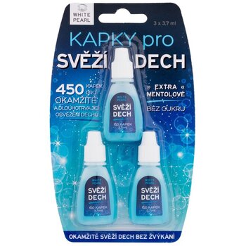 Kvapky pre svieži dych White Pearl 3 x 3,7 ml